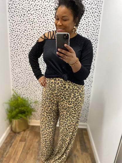 Reverse Wide Leg Pants (Misses)