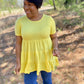 Yellow Tiered Top