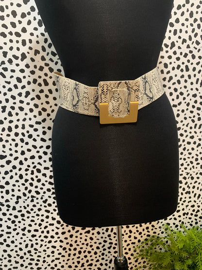 Wide Snakeskin Belt