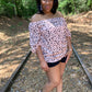 Dalmatian Print Bubble Crepe