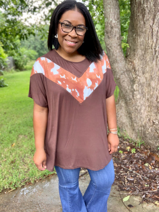 Cow Print Top