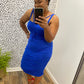 Royal Blue Cut out Dress