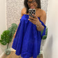 Open Shoulder Tie Dress