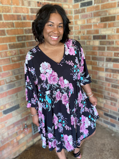 Black Floral Dress