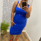 Royal Blue Cut out Dress