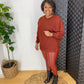 Rust Faux Leather Leggings