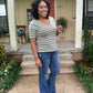 Light Olive V-Neck Top