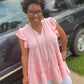 Pink Ruffle Sleeve Top