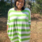 Green & Ivory Stripes