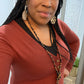 Rust Snap Sweater Cardigan