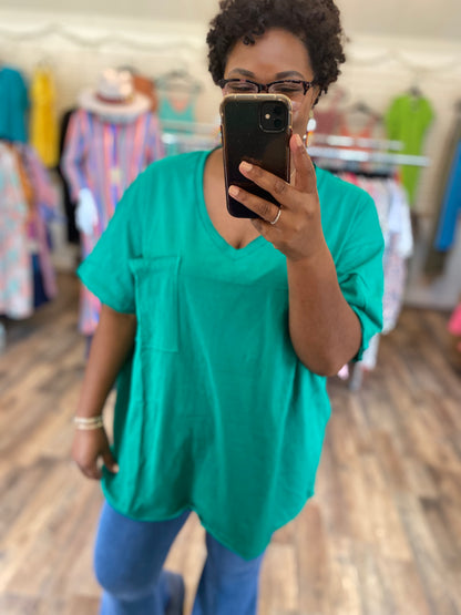 Kelly Green Boyfriend Tee