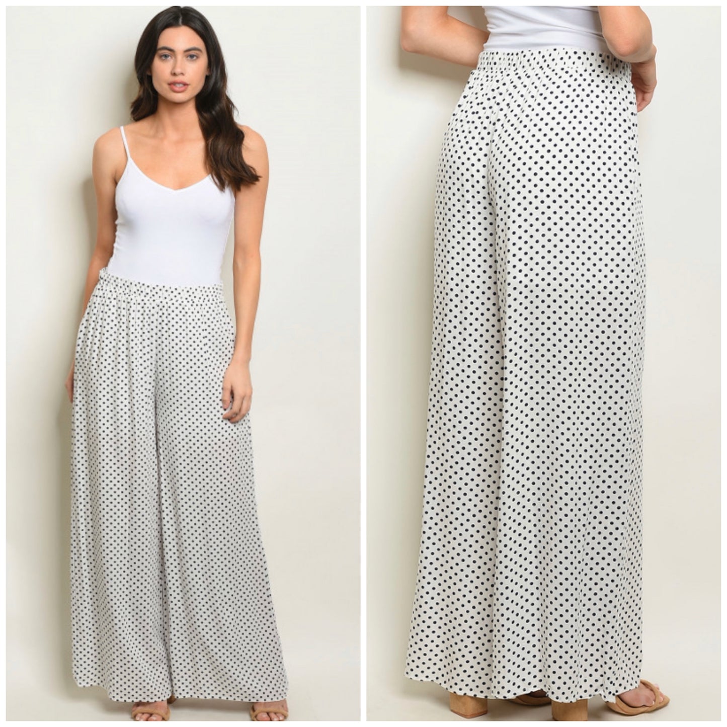 Ivory & Navy Pants