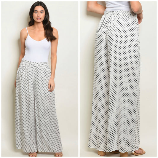 Ivory & Navy Pants