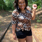 Leopard Hem Top