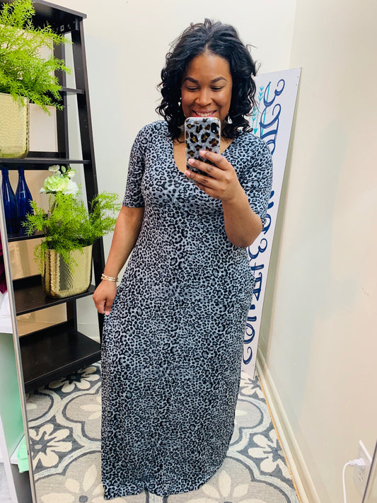 Leopard  Maxi Dress