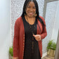 Rust Snap Sweater Cardigan