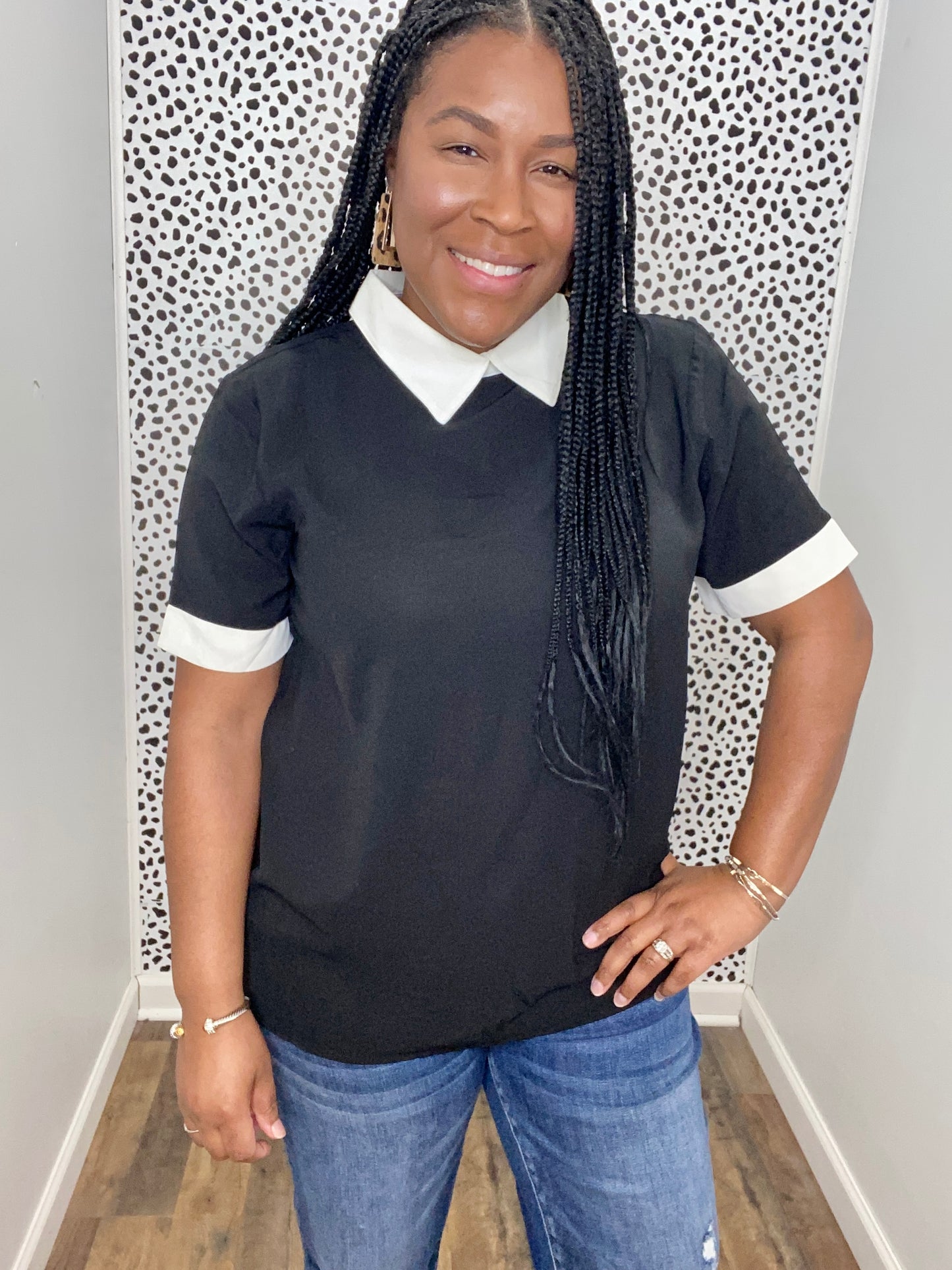 Color Contrast Blouse