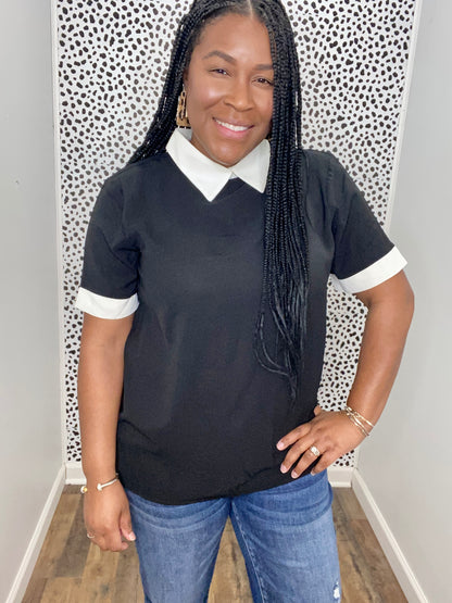 Color Contrast Blouse
