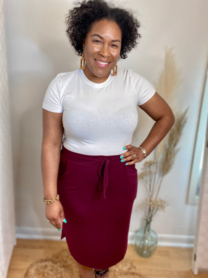 Burgundy Skirt