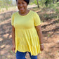 Yellow Tiered Top