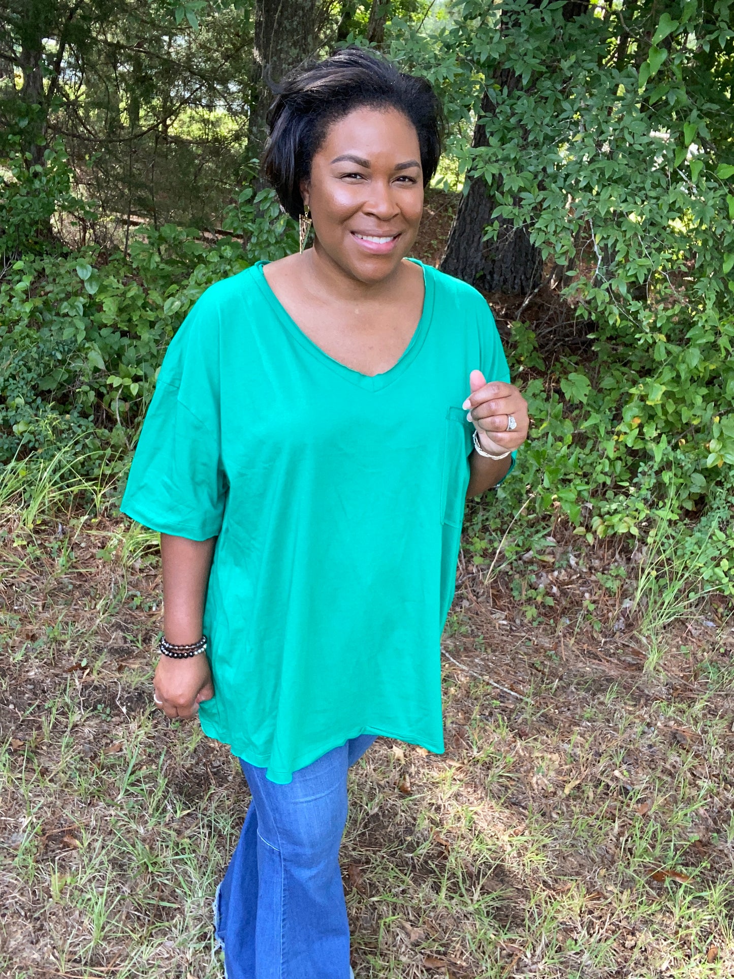 Kelly Green Boyfriend Tee