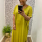 Olive Side Slit Maxi Dress