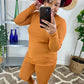 V-Neck Top And Legging Set