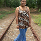 Leopard Black & Caramel Cami