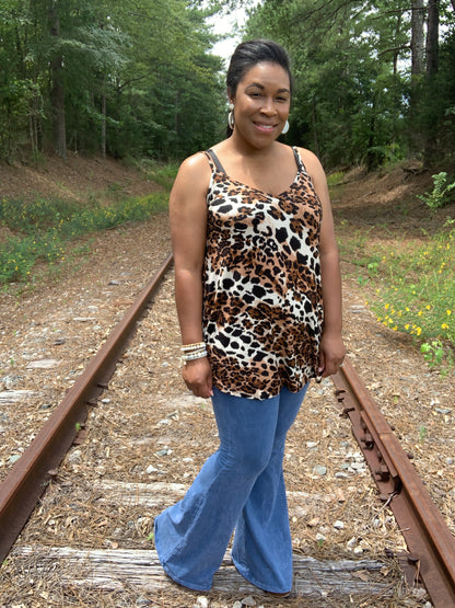 Leopard Black & Caramel Cami