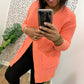 Coral Popcorn Cardi