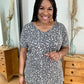 Gray Leopard Short Set