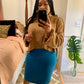 Teal Pencil Skirt