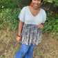 Camo Ruffle Stripe Leopard Top