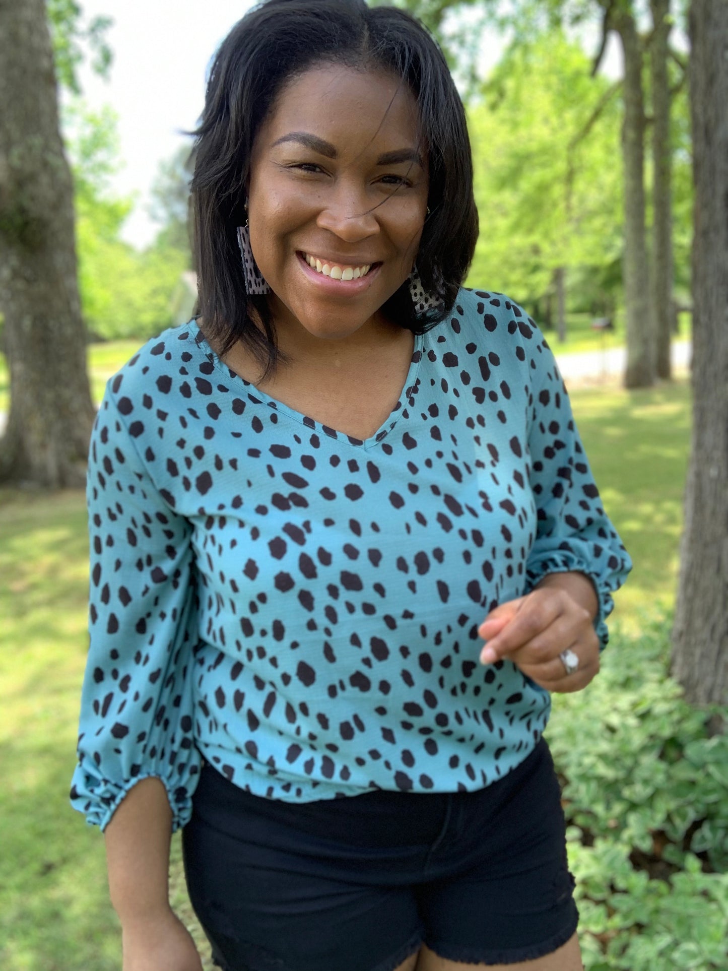 Dalmation Crepe Top