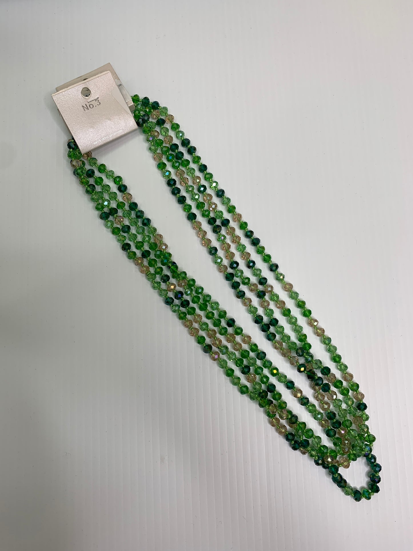 Green Glass Beaded Necklace