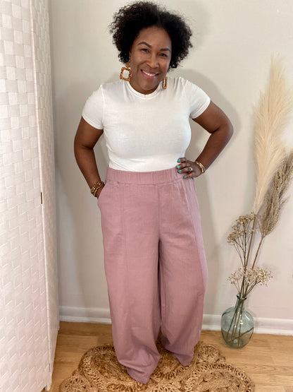 Pink Linen Pants