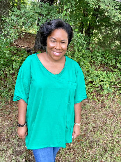 Kelly Green Boyfriend Tee