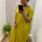 Olive Side Slit Maxi Dress