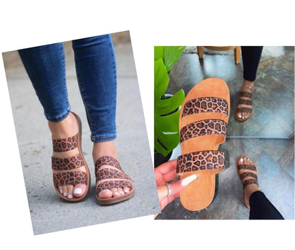 Leopard Sandals