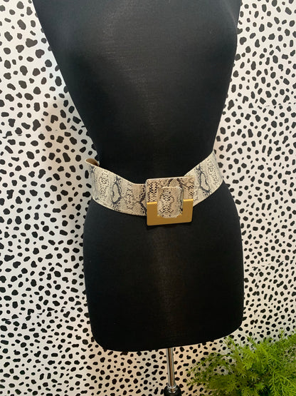 Wide Snakeskin Belt