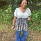 Camo Ruffle Stripe Leopard Top