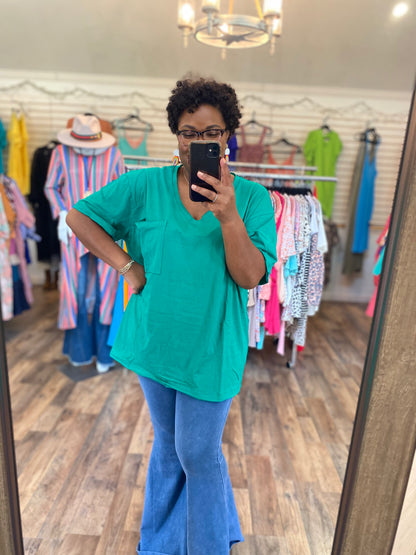 Kelly Green Boyfriend Tee