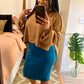 Teal Pencil Skirt