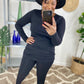 V-Neck Top And Legging Set