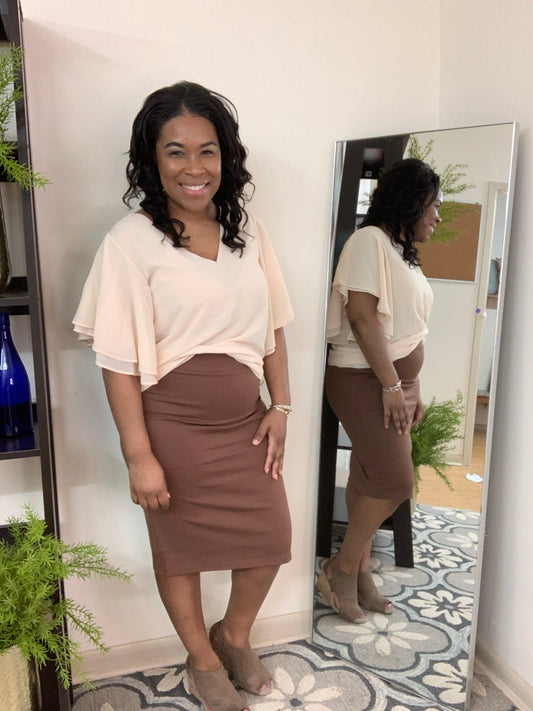 Taupe Ruffle