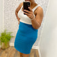 Teal Pencil Skirt