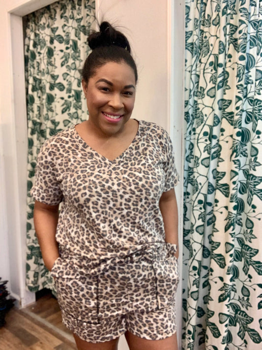 Leopard Short Set