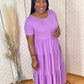 Lavender Tiered Midi Dress