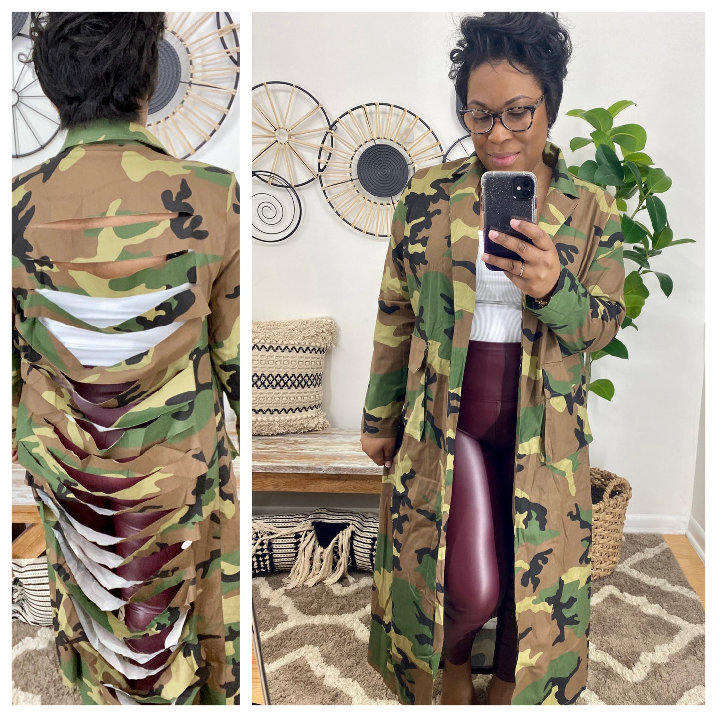 Camo Distressed Jacket