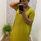 Olive Side Slit Maxi Dress